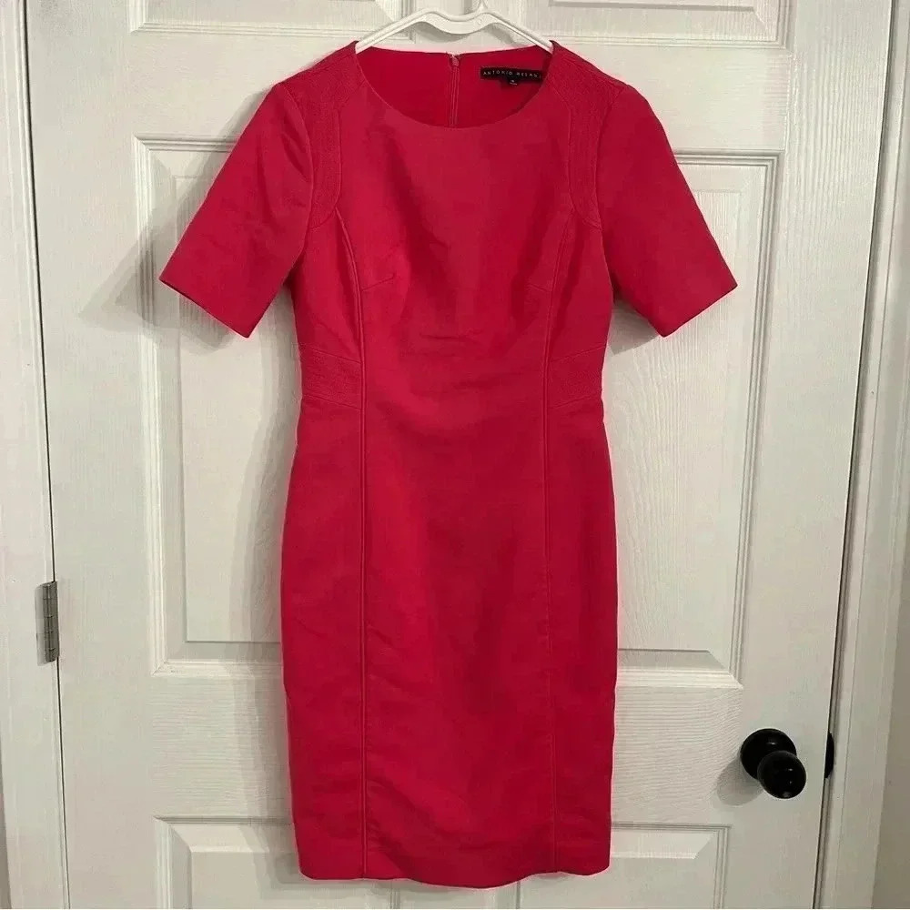 ANTONIO MELANI PINK SHEATH DRESS SZ 0